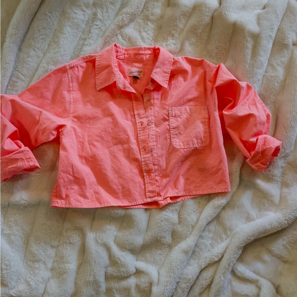 Universal Thread Button-Down Crop Shirt - image 3